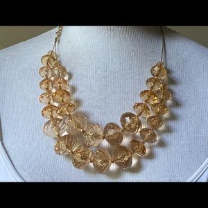 Designer Joan Rivers Multi Strand Faceted Lucite Necklace